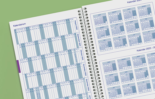 Verschiedene Kalendarien des Lehrerplaners