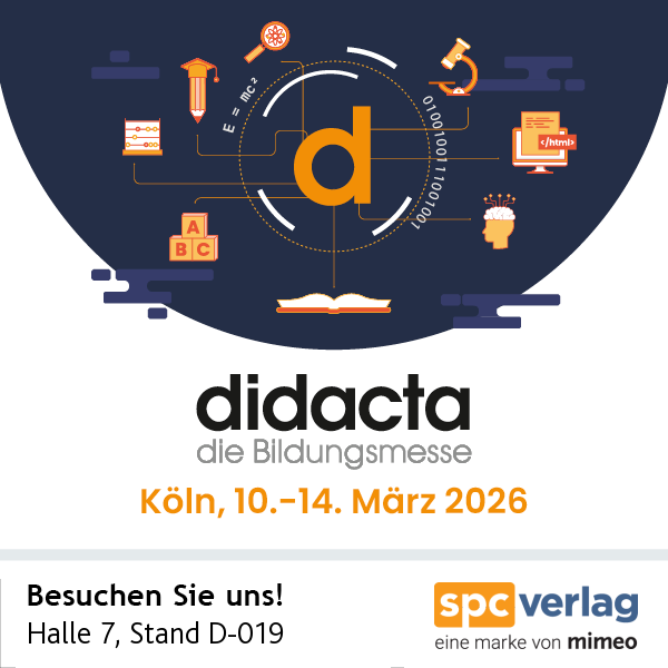 didacta Logo 2026 Köln SPc Verlag Halle 7.1, Stand D-019
